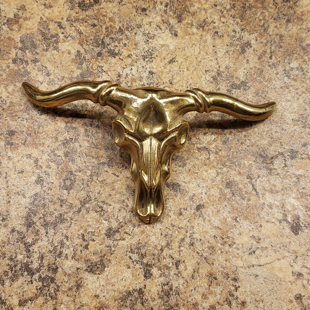 Brass Longhorn Buckle